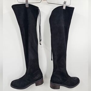 Eric Michael Black Suede Tall Boots Size 39